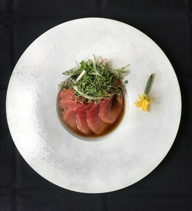 Chef Christian's signature dish - sashimi
